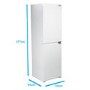 electriQ 235 Litre 50/50 Integrated Fridge Freezer - White 