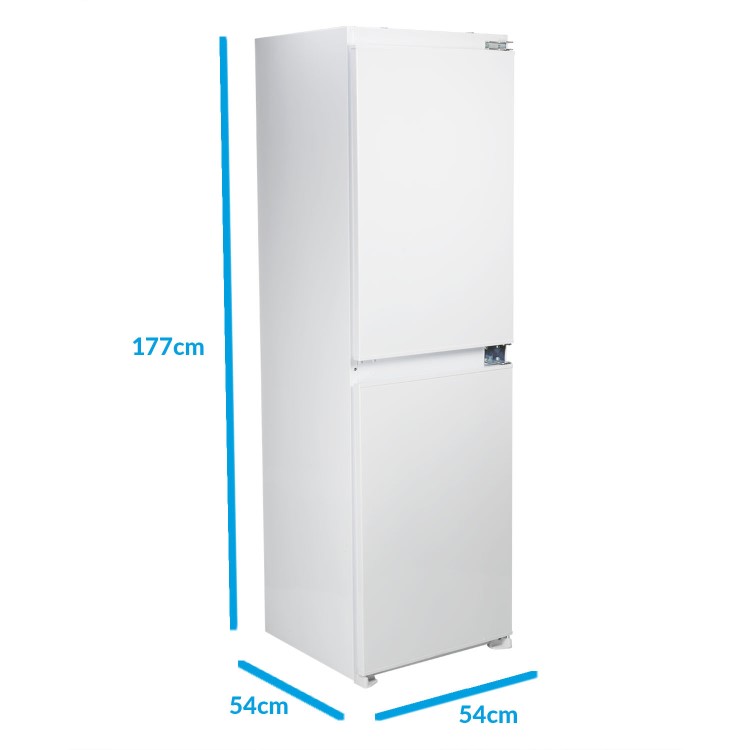 electriQ 235 Litre 50/50 Integrated Fridge Freezer - White 