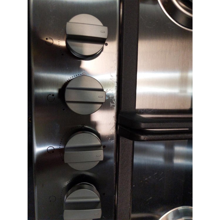 Refurbished Indesit Aria THP641WIXI 58cm 4 Burner Gas Hob with Wok Burner Stainless Steel