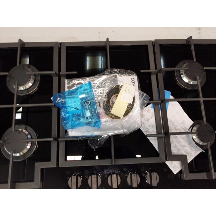 Refurbished AEG 8000 Series HKB95450NB 90cm Gas on Glass 5 Burner Gas Hob Black