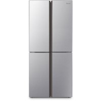 Fridgemaster 378 Litre Four Door American Fridge Freezer With Multiflow  - Silver