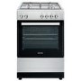 electriQ 60cm Dual Fuel Single Oven Cooker - Stainless Steel