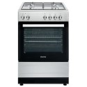 EQDFSC60A electriQ 60cm Dual Fuel Single Oven Cooker - Stainless Steel