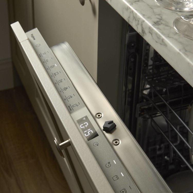Refurbished Hisense Hi6 Integrated Dishwasher - Smart Wi-Fi C-Rated Silver control panel