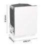 Refurbished Hisense Hi6 Integrated Dishwasher - Smart Wi-Fi C-Rated Silver control panel