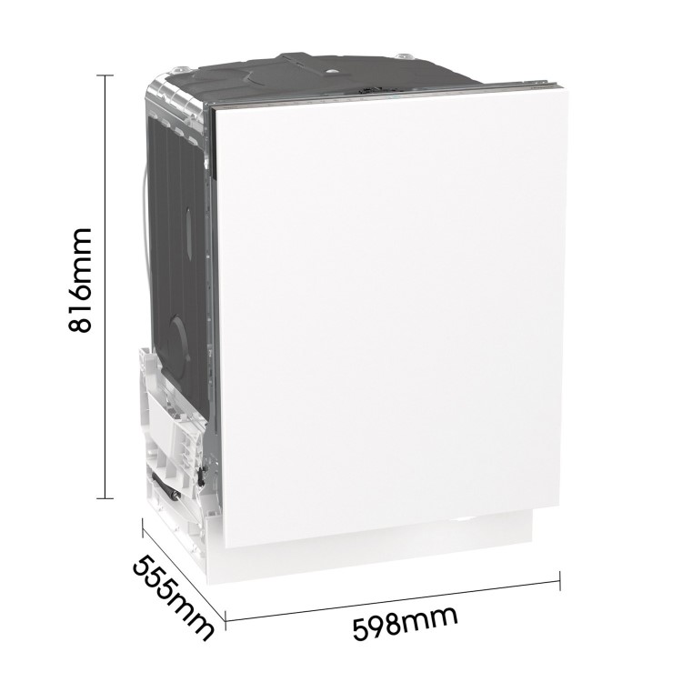 Refurbished Hisense Hi6 Integrated Dishwasher - Smart Wi-Fi C-Rated Silver control panel
