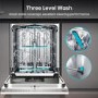 Refurbished Hisense Hi6 Integrated Dishwasher - Smart Wi-Fi C-Rated Silver control panel