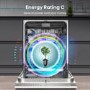Refurbished Hisense Hi6 Integrated Dishwasher - Smart Wi-Fi C-Rated Silver control panel