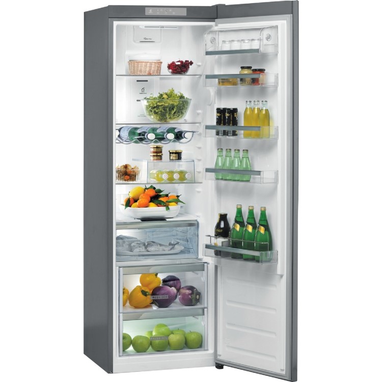 Whirlpool 358 Litre Freestanding Larder Fridge - Stainless Steel