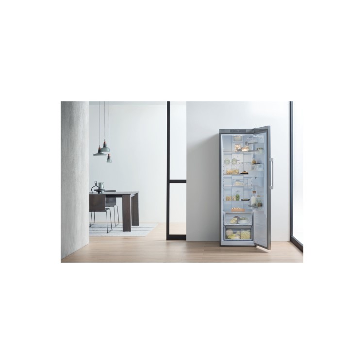 Whirlpool 358 Litre Freestanding Larder Fridge - Stainless Steel