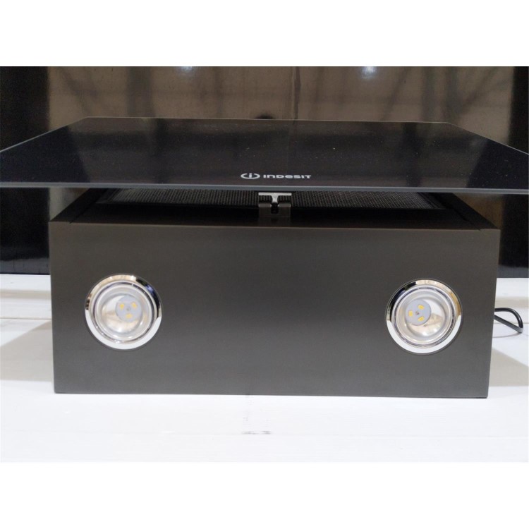 Refurbished Indesit IHVP62FLTK 60cm Angled Chimney Cooker Hood Black