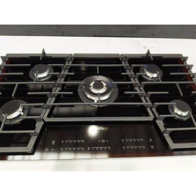 Refurbished AEG HVB95450IB 90cm 5 Burner Gas-on-Glass Hob Black