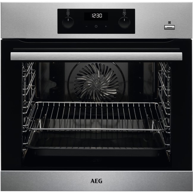 Refurbished AEG Steambake BES355010M 60cm Single Built In Electric Oven