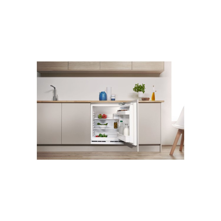 Refurbished INDESIT ILA1 146 Litre Integrated Under Counter Fridge  60cm Wide - White