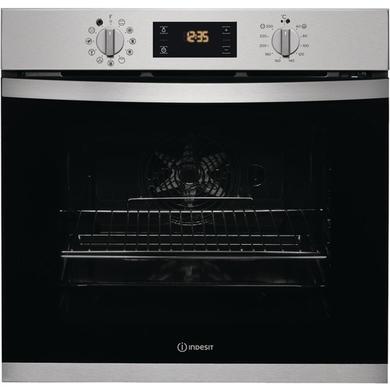Refurbished Indesit Aria IFW3841PIX 60cm Single Built In Electric Oven Stainless Steel