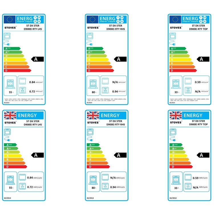 Refurbished Stoves Sterling Deluxe D900Ei 90cm Electric Range Cooker Stainless Steel