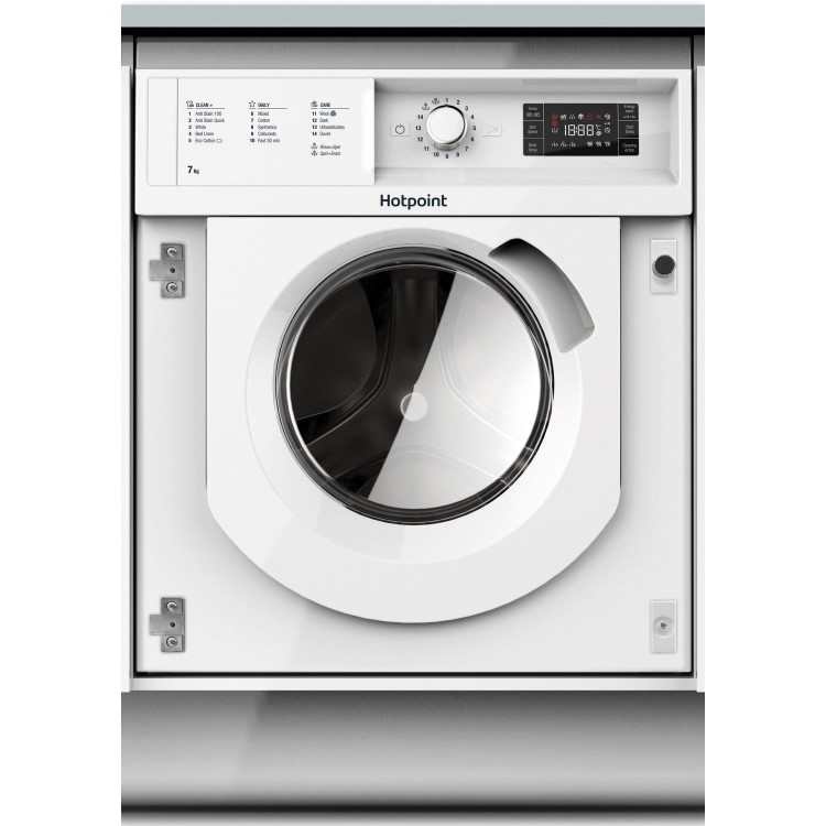 Refurbished Hotpoint BIWMHG71483UKN Integrated 7KG 1400 Spin Washing Machine White