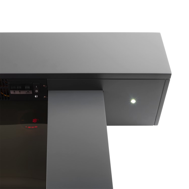 Grey Wall Mounted Electric Fireplace with LED Lights 52 inch - Amberglo