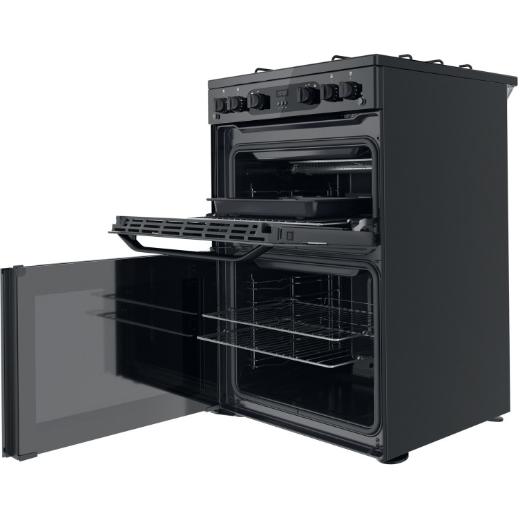 Hotpoint 60cm Gas Cooker - Black