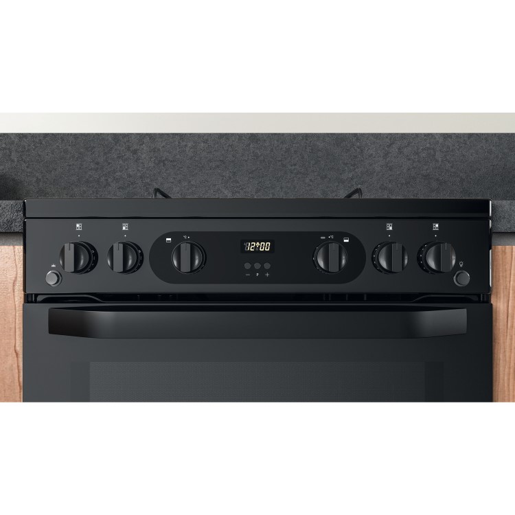 Hotpoint 60cm Gas Cooker - Black