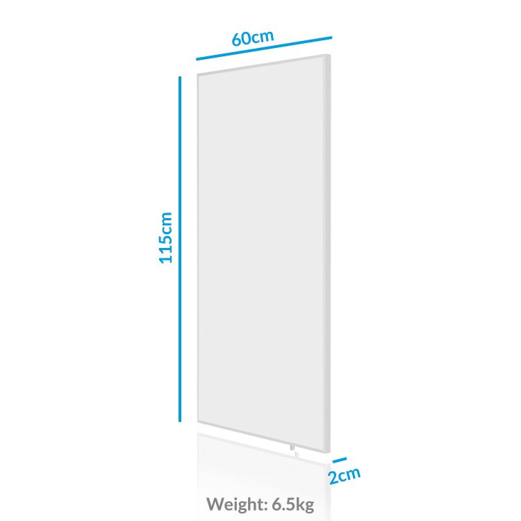 Refurbished electriQ 700W Infrared Wall Mountable Panel Heater - Low Energy