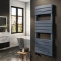 Anthracite Flat Panel Smart Electric Towel Radiator with Wi-Fi Thermostat - 1000W - H1200xW500mm - Bathroom Safe