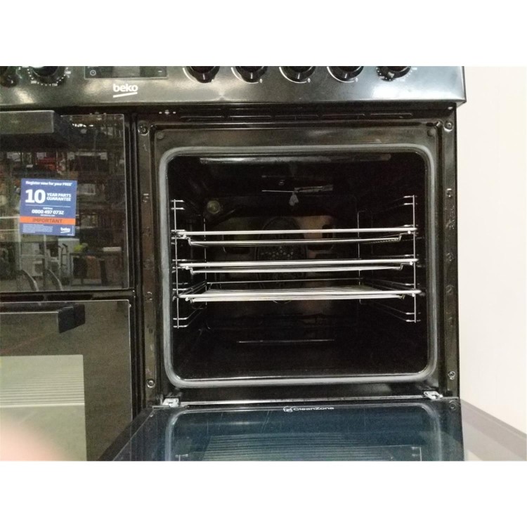Refurbished Beko KDVF100K 100cm Dual Fuel Range Cooker Black