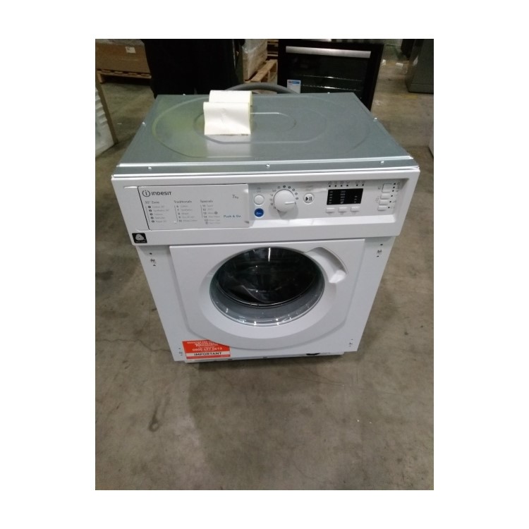 Refurbished Indesit Ecotime BIWMIL71252UKN Integrated 7KG 1200 Spin Washing Machine White