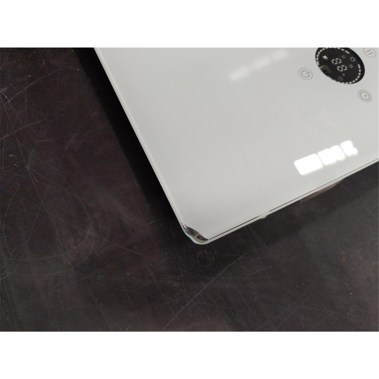 Refurbished electriq 1200W Smart Wall Mounted Designer Glass Heater with Towel Rails - White