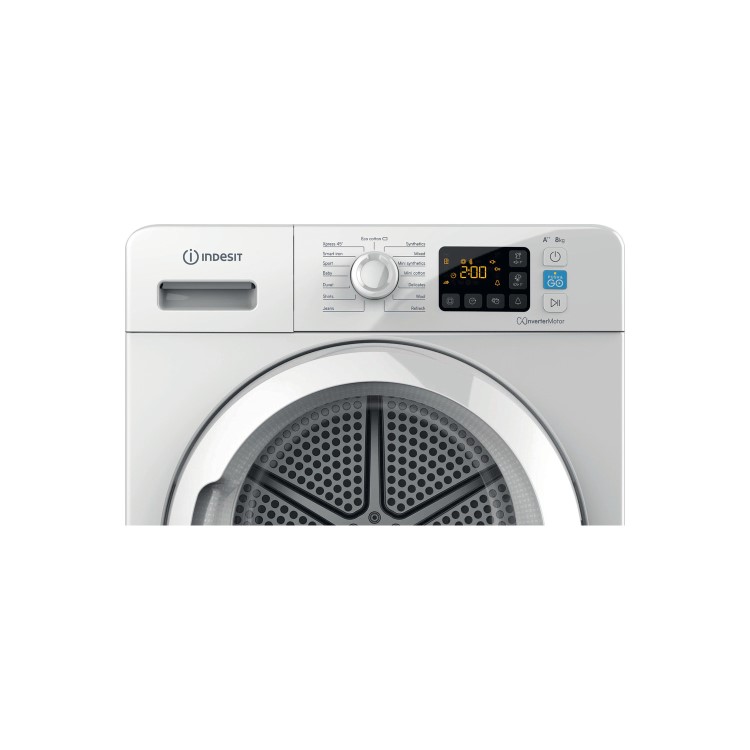Refurbished Indesit Push&Go YTM1182XUK Freestanding Heat Pump 8KG Tumble Dryer White