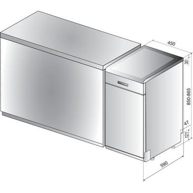 Indesit Push&Go Freestanding Slimline Dishwasher - White