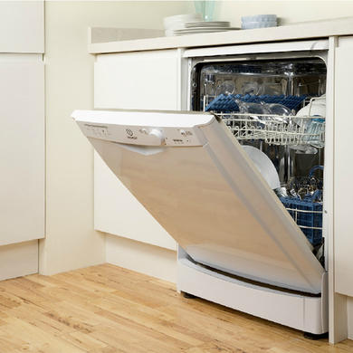 Indesit Push&Go Freestanding Slimline Dishwasher - White