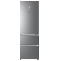 Refurbished Haier HTR3619FNMP Freestanding 345 Litre 70/30 Fridge Freezer Stainless Steel