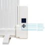 Refurbished electriQ 800W Slim Wall Mounted Oil Filled Radiator - White