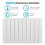 Refurbished 2000W Smart Low Energy Aluminium Designer Radiator - Wall Mountable& Bathroom Safe