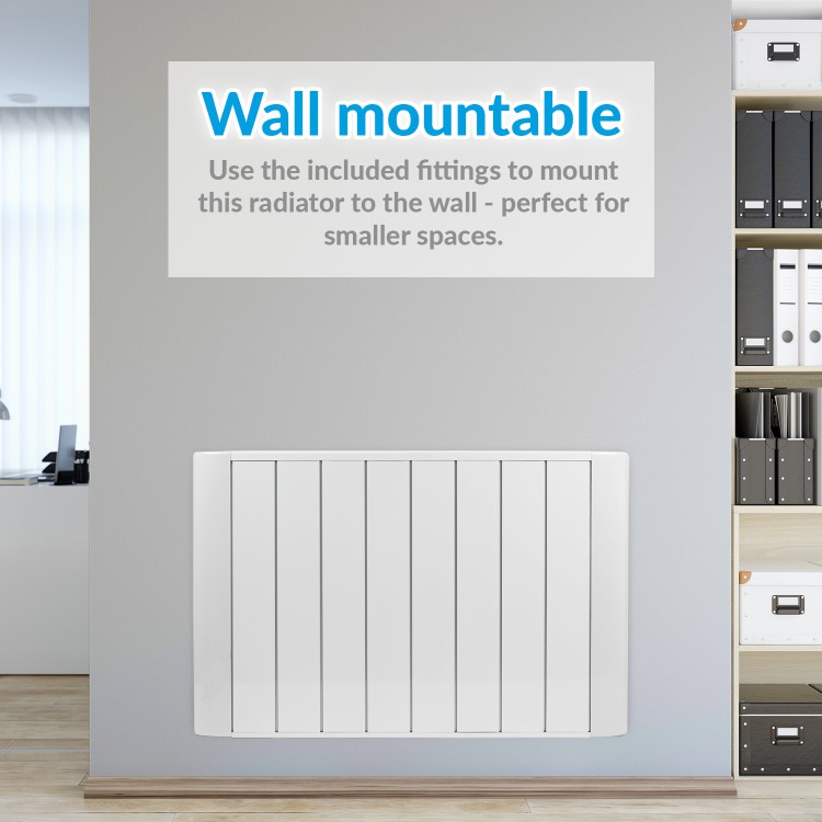 Refurbished 2000W Smart Low Energy Aluminium Designer Radiator - Wall Mountable& Bathroom Safe