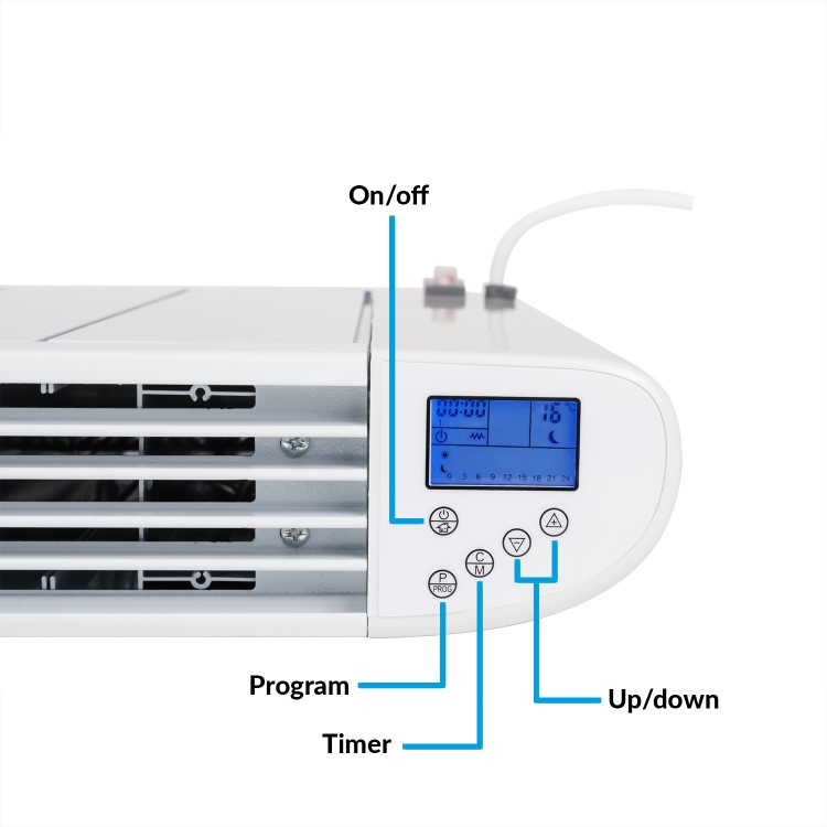 Refurbished 2000W Smart Low Energy Aluminium Designer Radiator - Wall Mountable& Bathroom Safe