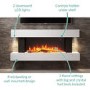 White 52inch Wall Mounted Electric Fireplace - AmberGlo