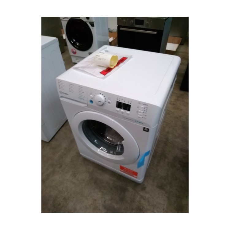 Refurbished Indesit Push&Go BWA81485XWUKN Freestanding 8KG 1400 Spin Washing Machine White