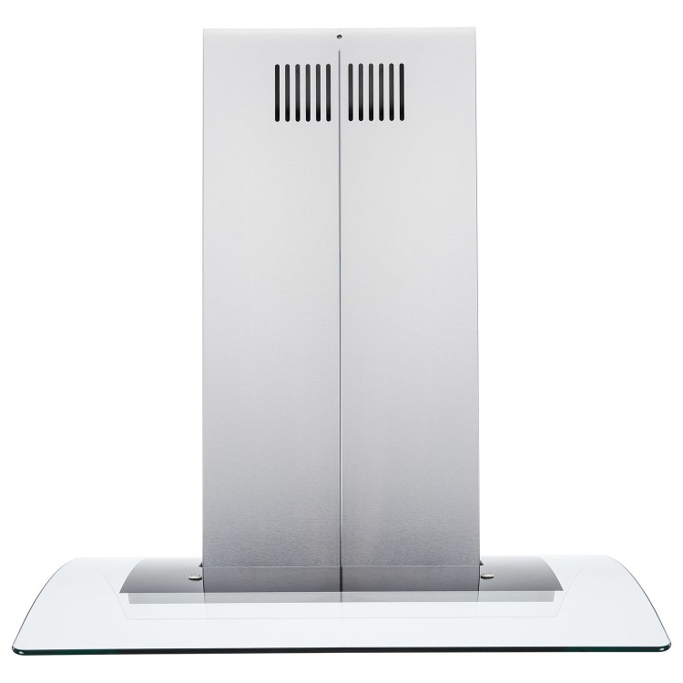 Refurbished Electriq 90cm Curved Glass Island Cooker Hood Stainless Steel