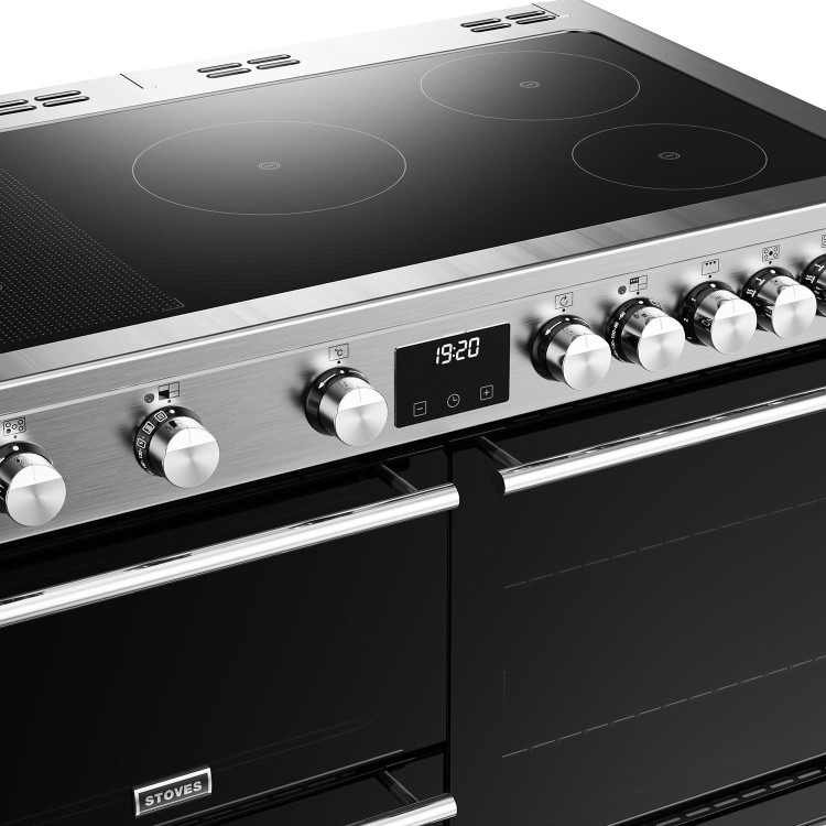 Refurbished Stoves Precision Deluxe D1000Ei 100cm Electric Range Cooker Stainless Steel