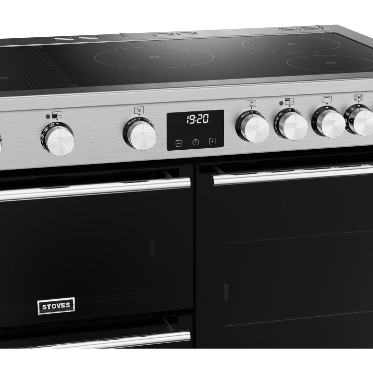 Refurbished Stoves Precision Deluxe D1000Ei 100cm Electric Range Cooker Stainless Steel