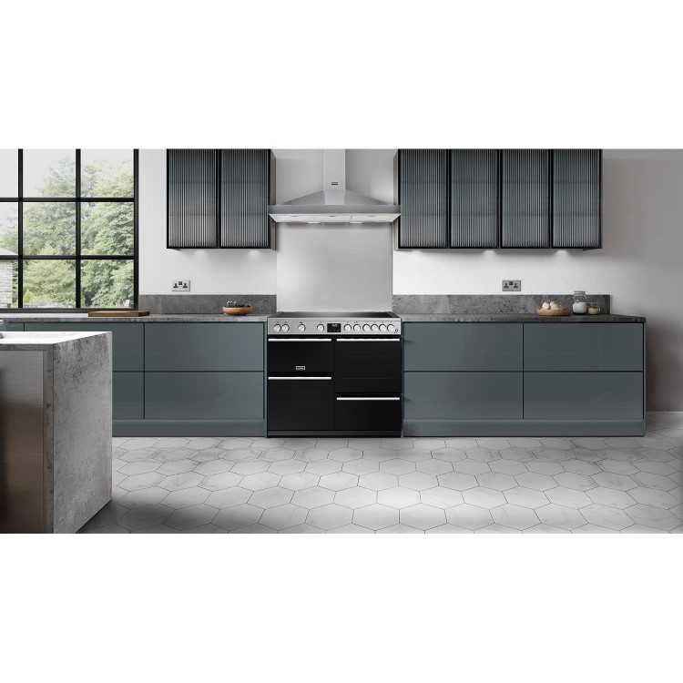 Refurbished Stoves Precision Deluxe D1000Ei 100cm Electric Range Cooker Stainless Steel