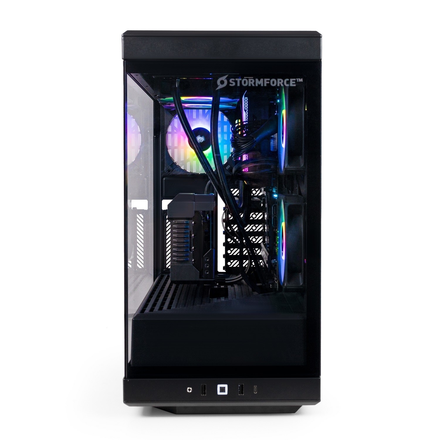 Stormforce Windows Background StormForce Hyte Y40 Core i7-14700KF 32GB 2TB RTX 4070Ti Super Windows ...