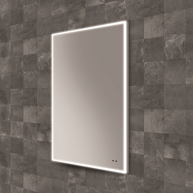 GRADE A1 - Rectangular LED Bathroom Mirror with Demister 400 x 700mm- HiB Air 40 