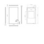 GRADE A1 - Rectangular LED Bathroom Mirror with Demister 400 x 700mm- HiB Air 40 