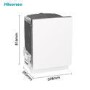 Refurbished Hisense HV643D60UK 16 Place Fully Integrated Dishwasher
