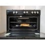 Refurbished electriQ EQRANGE90GASBLACK 90cm Single Oven Gas Range Cooker Black