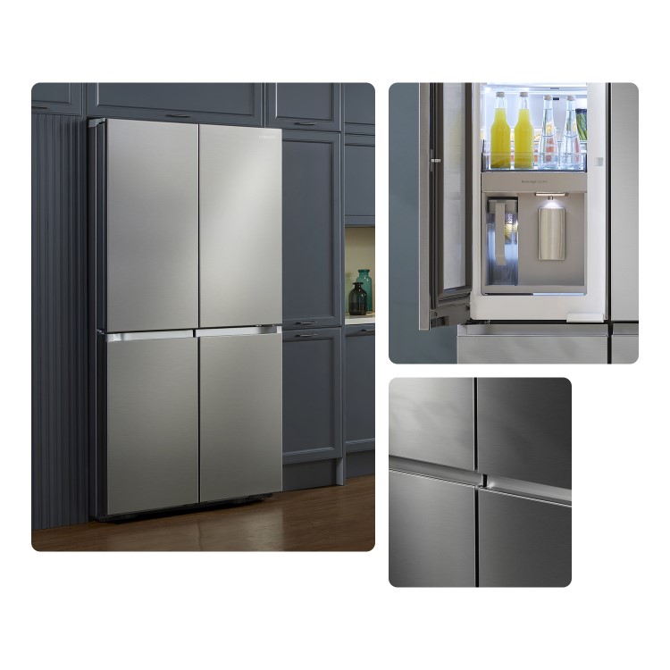 Samsung 647 Litre Four Door American Fridge Freezer With Beverage Centre  - Refined Inox