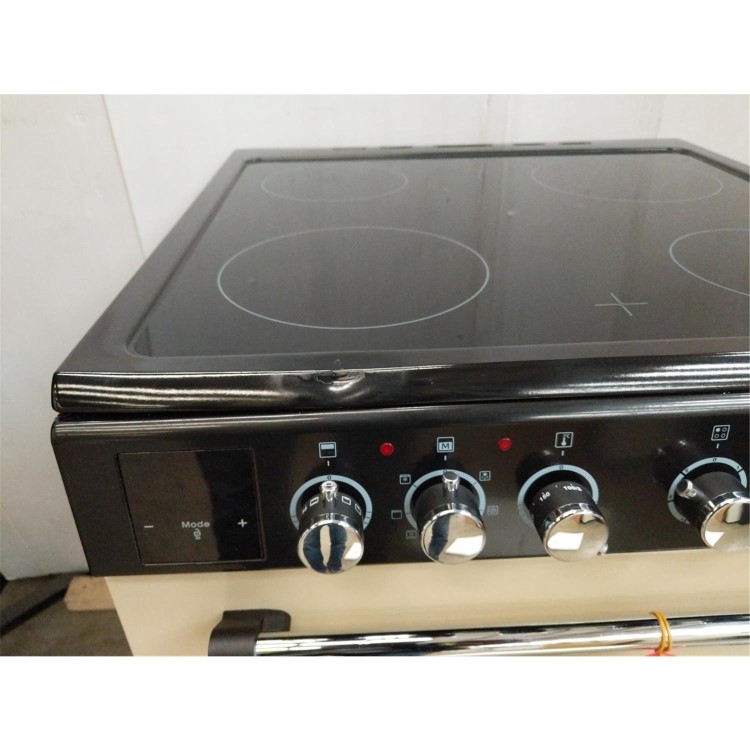 Refurbished Rangemaster Classic CLA60ECCRC 60cm Electric Cooker With Ceramic Hob Cream And Chrome